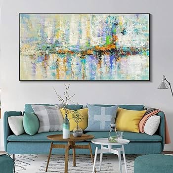 抽象画 プリントアート ポスター アート 壁掛け リビング Amazon.co.jp: キャンバス上の抽象絵画プリントカラフルなアート